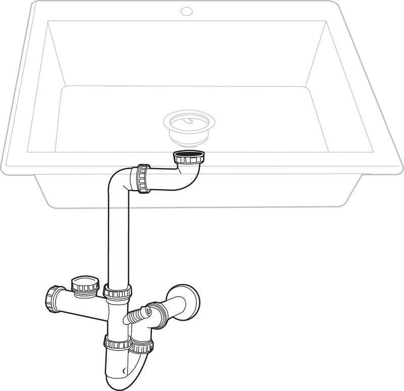 Transolid TSDIK Plastic Sink Drain Install Kit, 12" L x 16" W x 4" H, White - Image 3